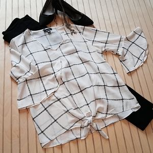 Tie front blouse
